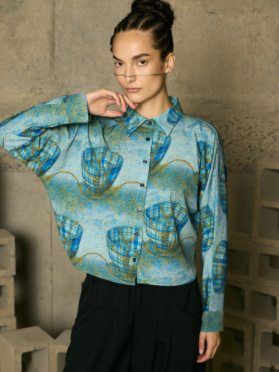 Blusa Manga Japonesa - Vasijas